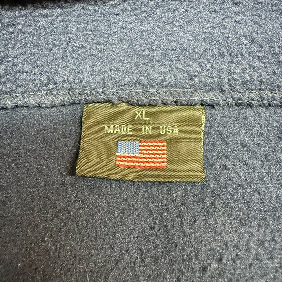✅ Mens XL Olympics USA Embroidered Logo Full Zip Fleece Jacket Navy Made In USA - Picture 2 of 8